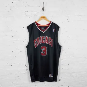 Vintage Reebok Chicago Bulls Wallace Player Jersey - Black - XL