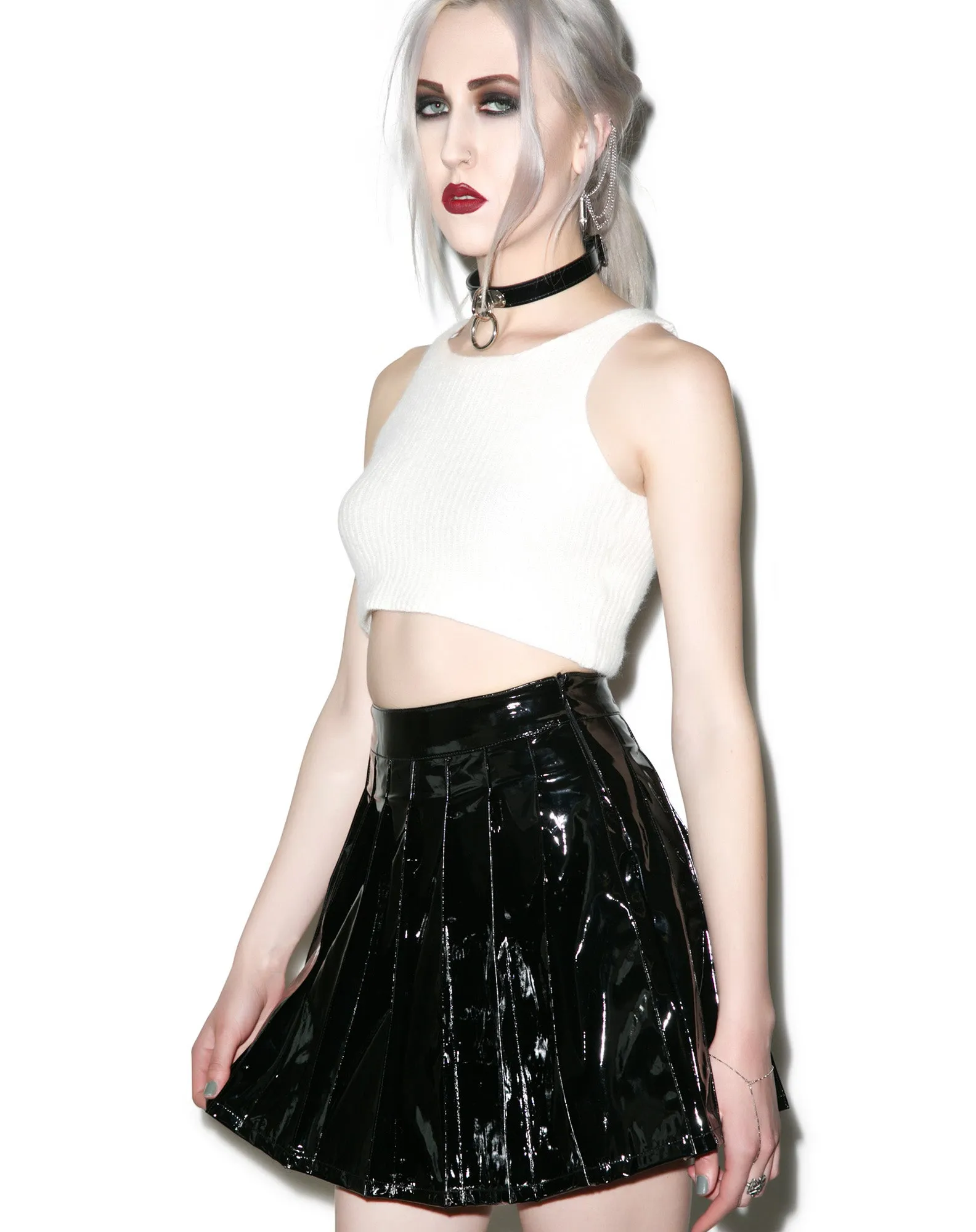 Vinyl Vixen Pleated Skirt-