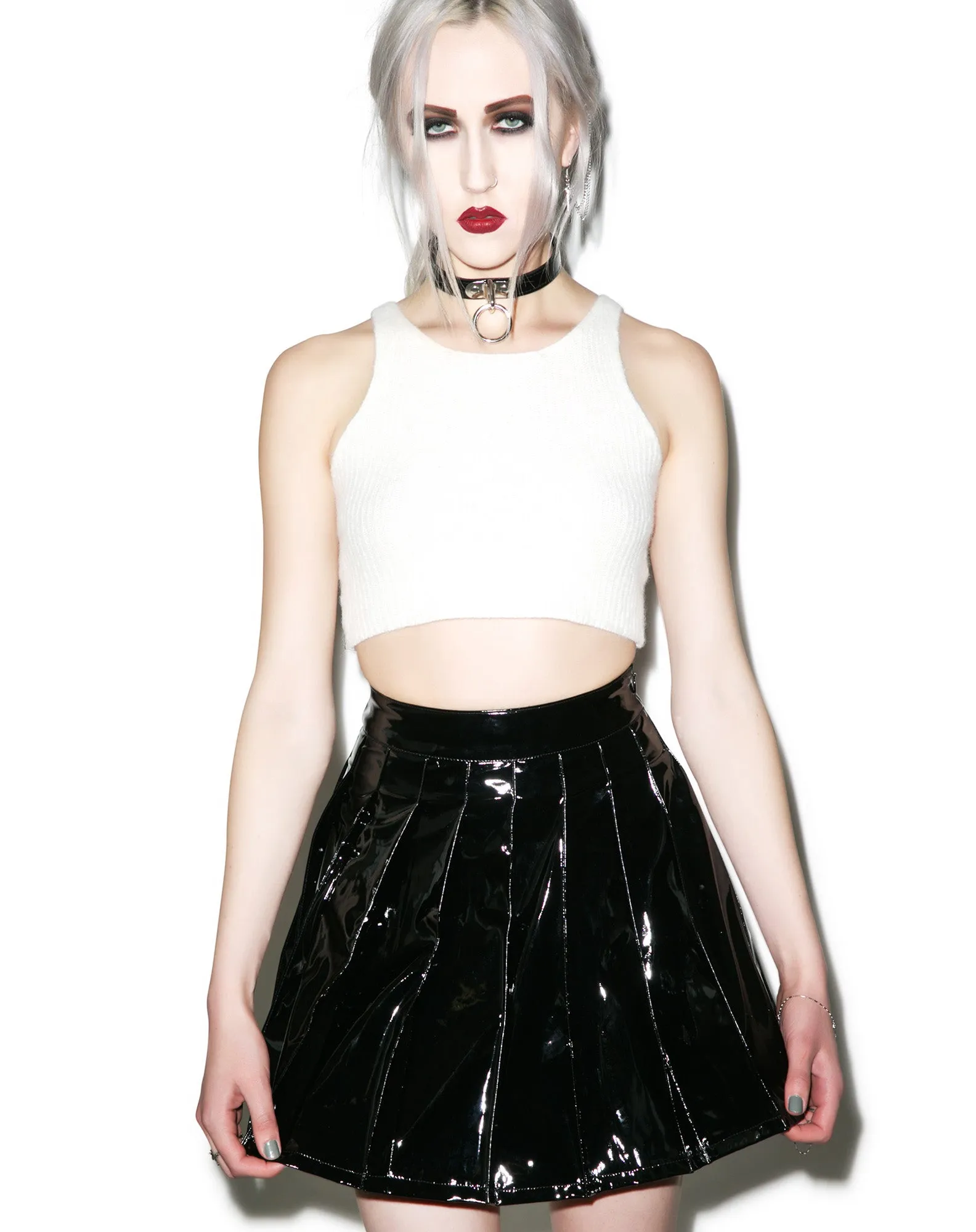 Vinyl Vixen Pleated Skirt-