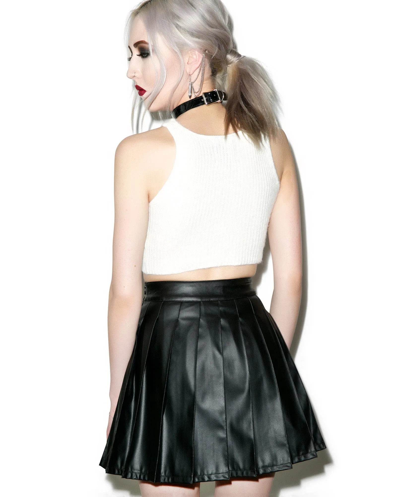 Vinyl Vixen Pleated Skirt-