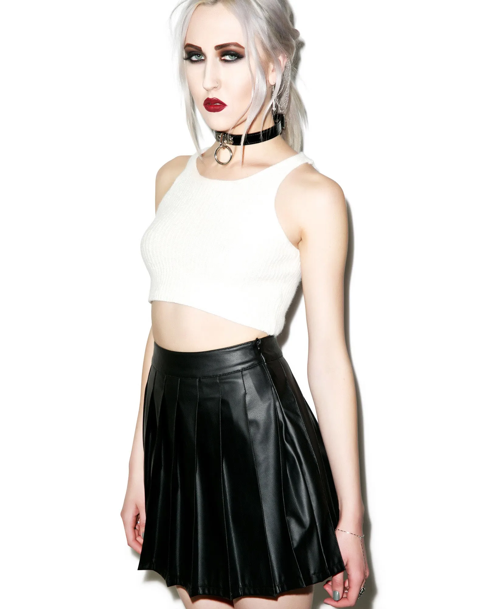 Vinyl Vixen Pleated Skirt-