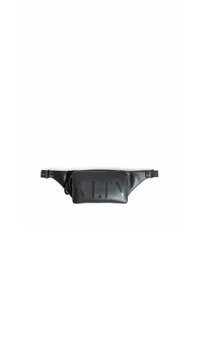 Vltn Leather Belt Bag - Black