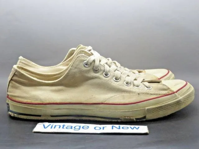 VTG Original 1960 60's Converse All Star Low OX White Ca...