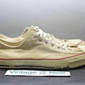 VTG Original 1960 60's Converse All Star Low OX White Ca...