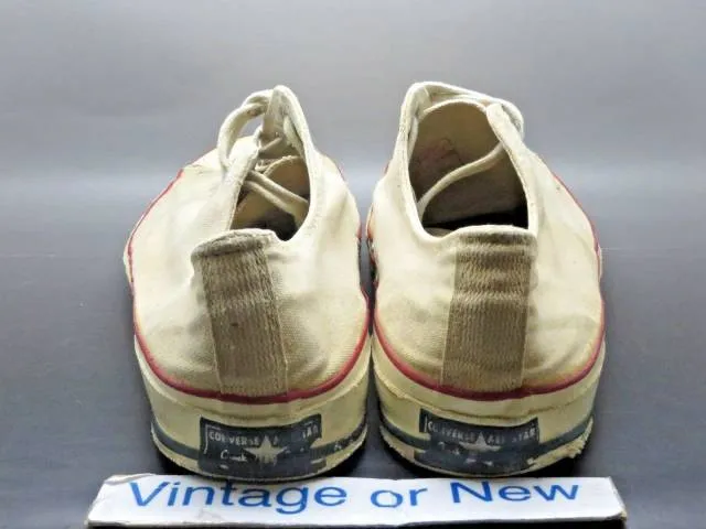 VTG Original 1960 60's Converse All Star Low OX White Ca...