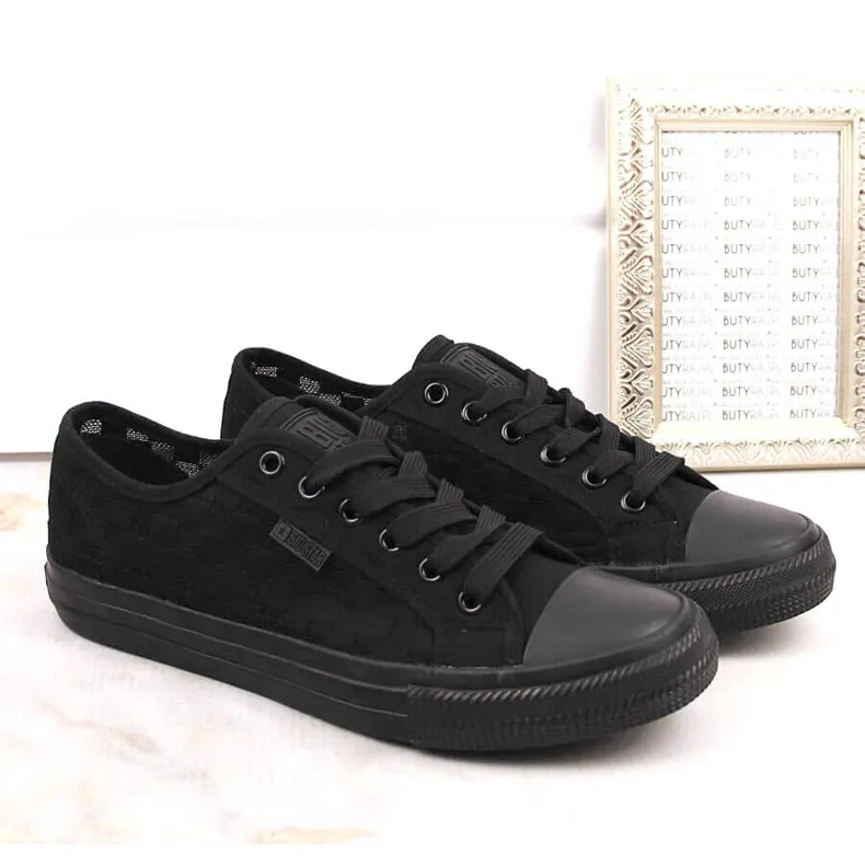 Women's black openwork sneakers Big Star LL274072