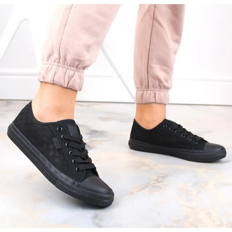 Women's black openwork sneakers Big Star LL274072