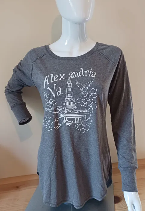 Women's Long Sleeve Tunic with Alexandria Print