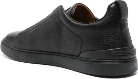 Zegna Triple Stich leather sneakers Black